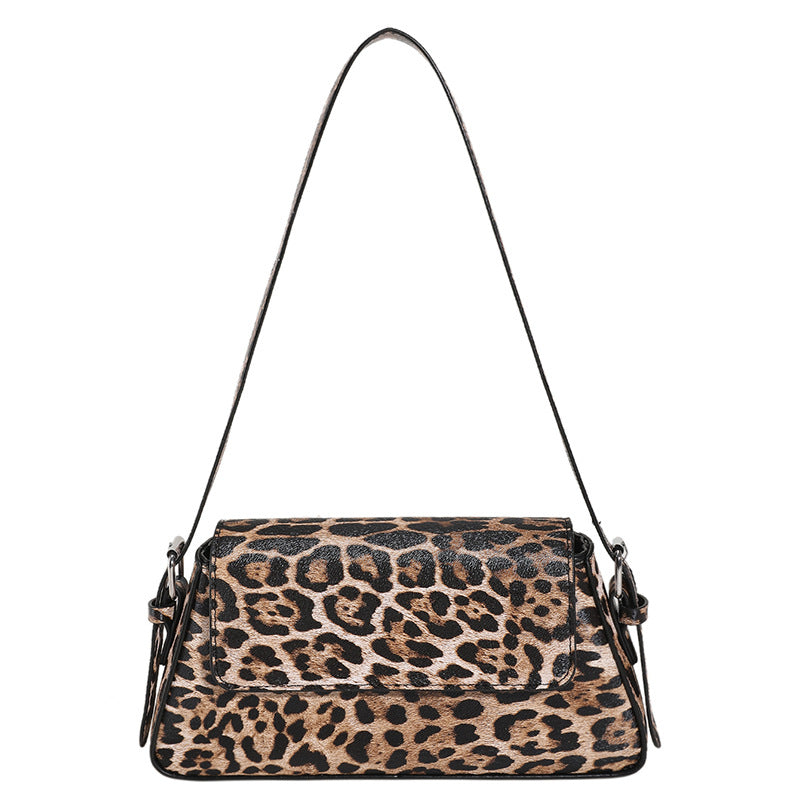Wholesale PU Vintage Leopard Print Shoulder Bag