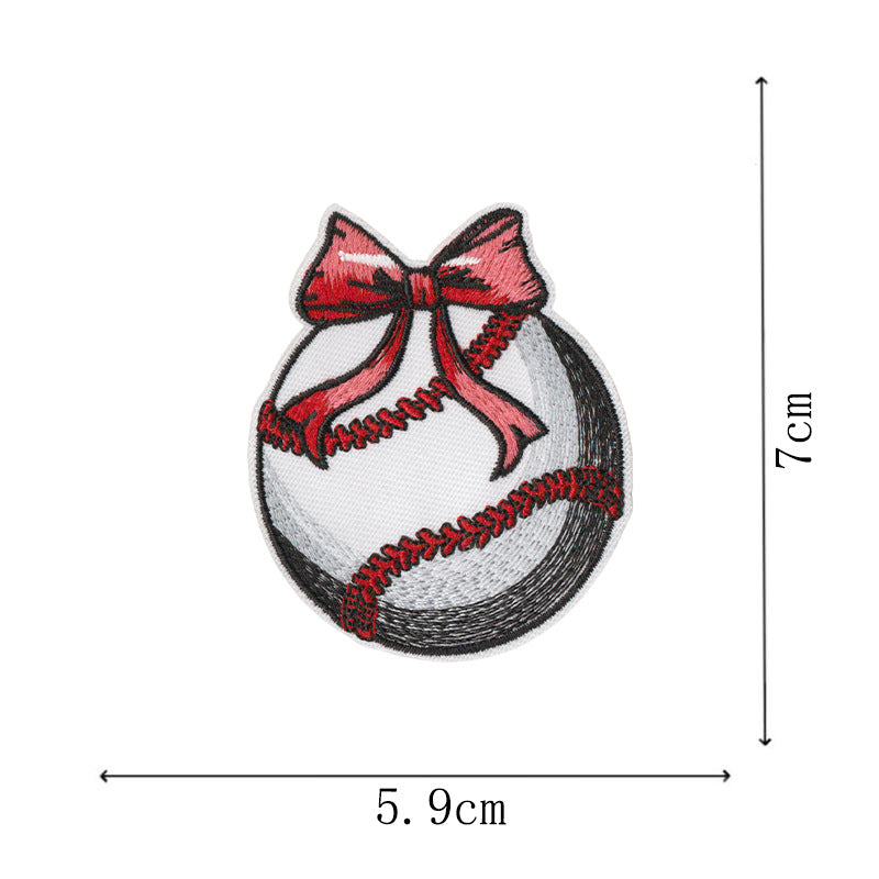 Wholesale Bow Cartoon Baseball DIY Patches