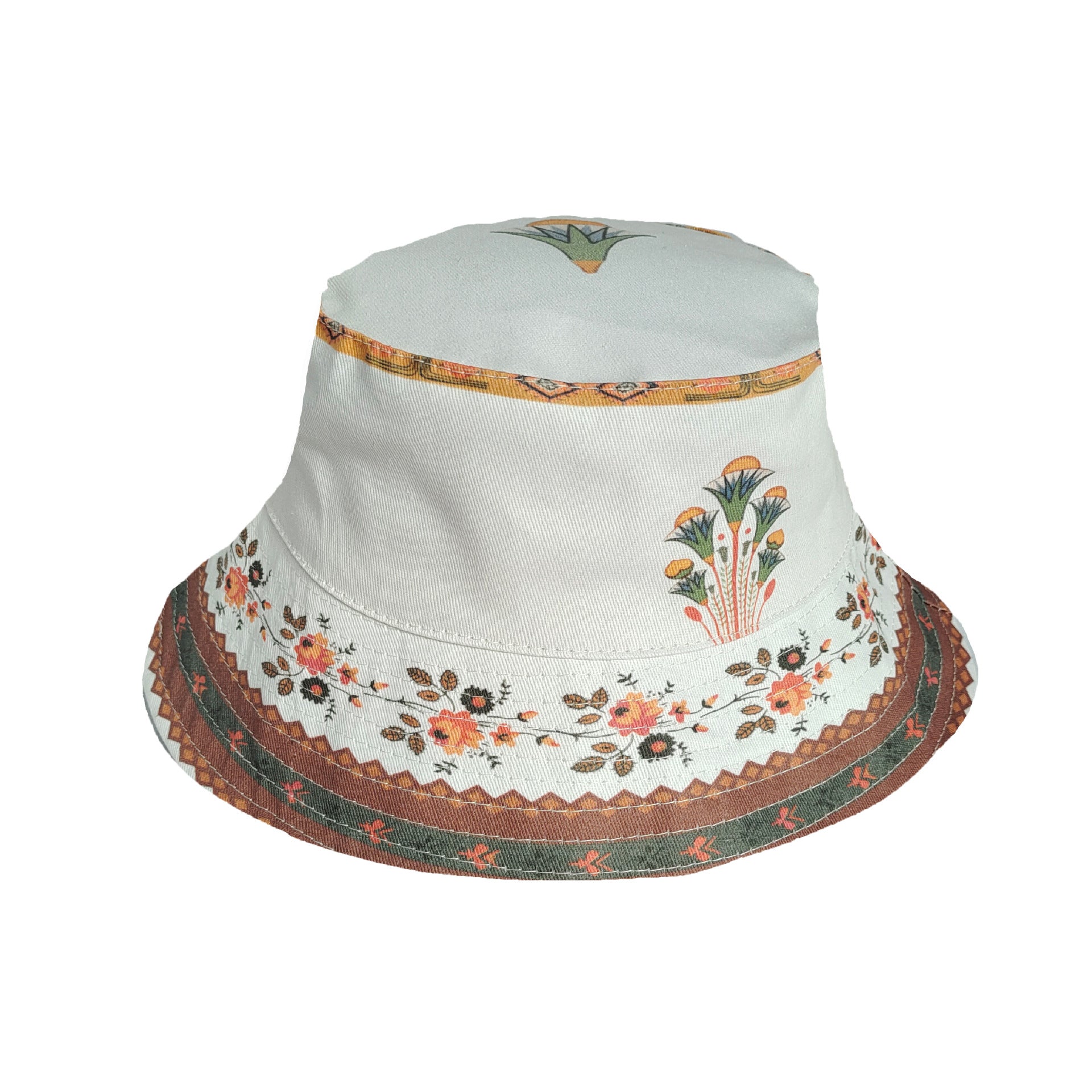 Sombrero de cubo de estilo étnico de algodón al por mayor