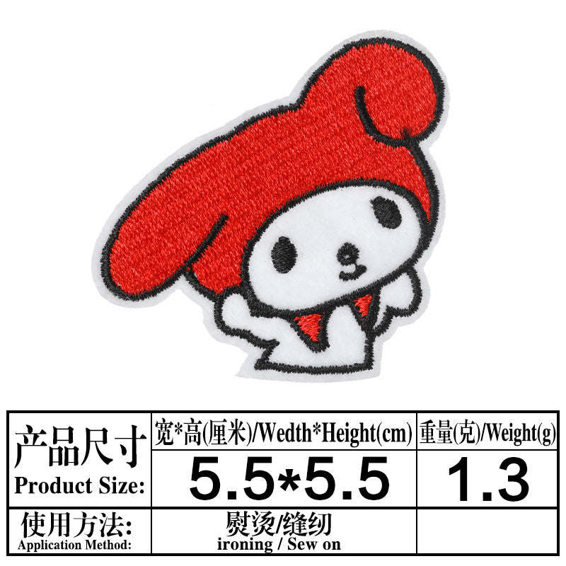 Wholesale super cute pink bunny cloth patch patch DIY patches OLY Exclusive