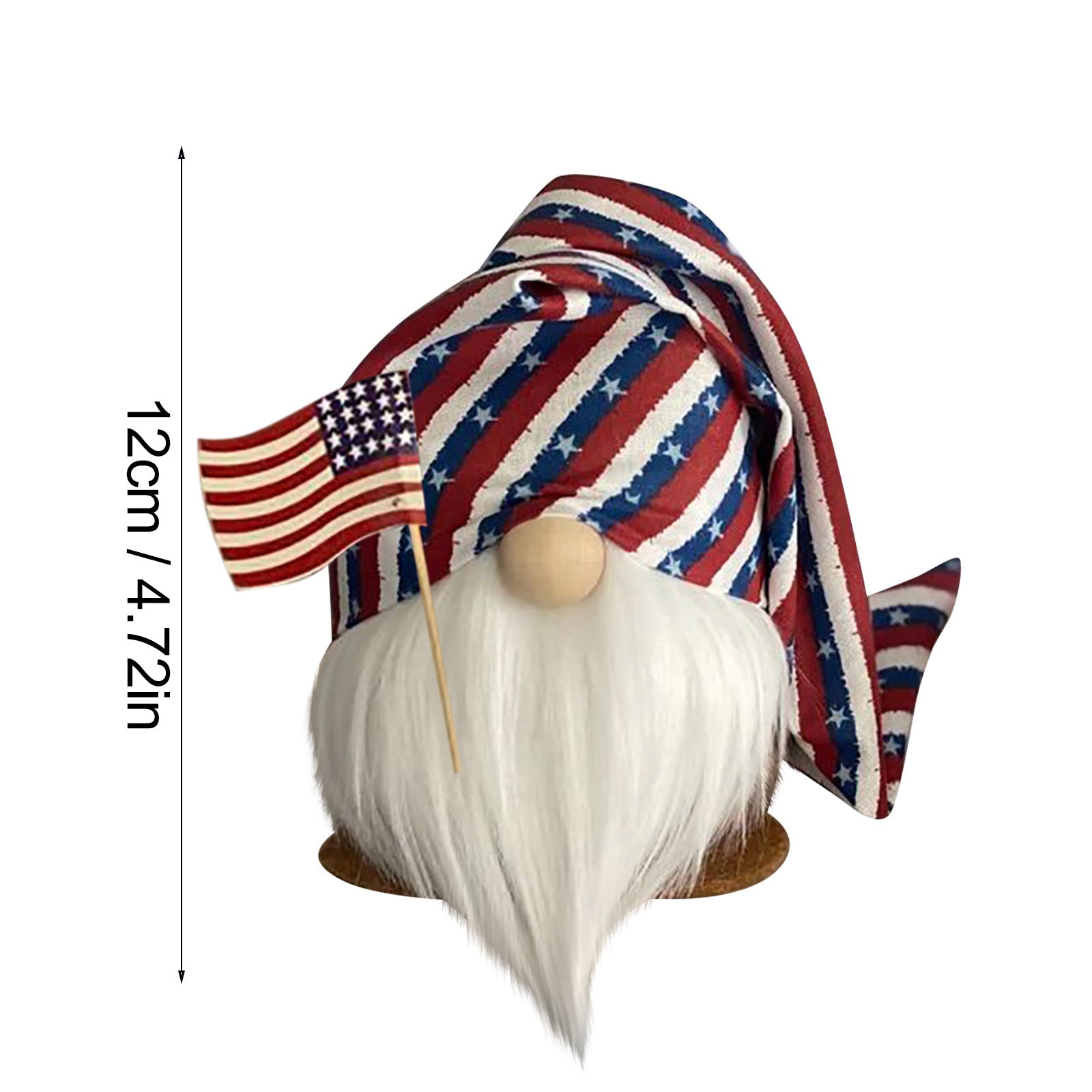 Wholesale Fabric Independence Day Striped Five Star Faceless Doll Ornament