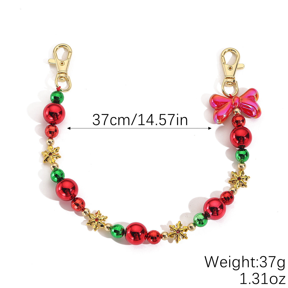 Wholesale  Christmas Atmosphere Keychain Pendant Woven Lanyard Bag Keychain