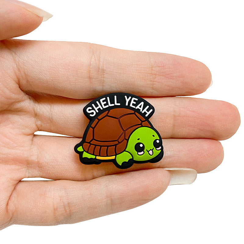 Wholesale 10pcs Small turtle cartoon exquisite small animal shape food grade silicone beads