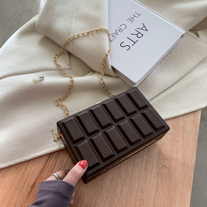 Wholesale PU Chocolate Box Shoulder Crossbody Bag