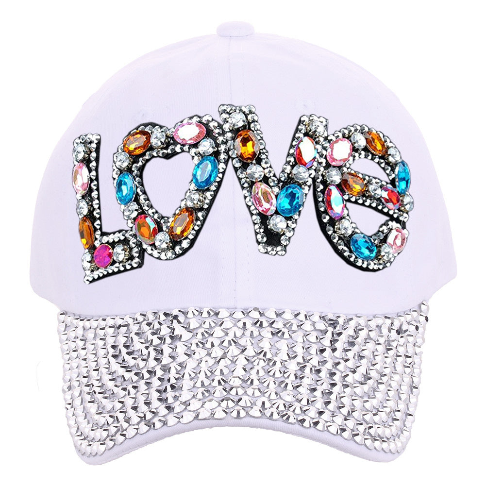 Wholesale Cotton LOVE Letter Dot Diamond Baseball Cap