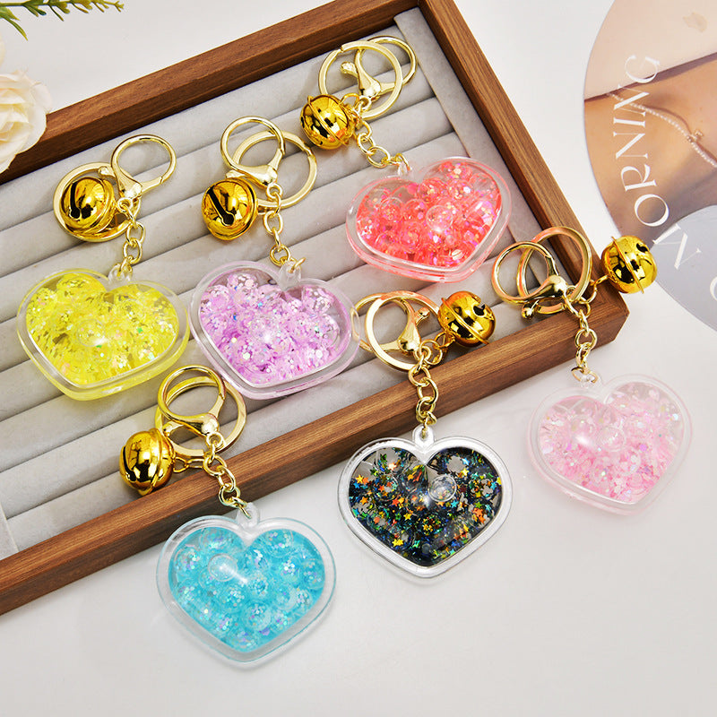 Wholesale Acrylic Luminous Bubble Bead Heart Keychain