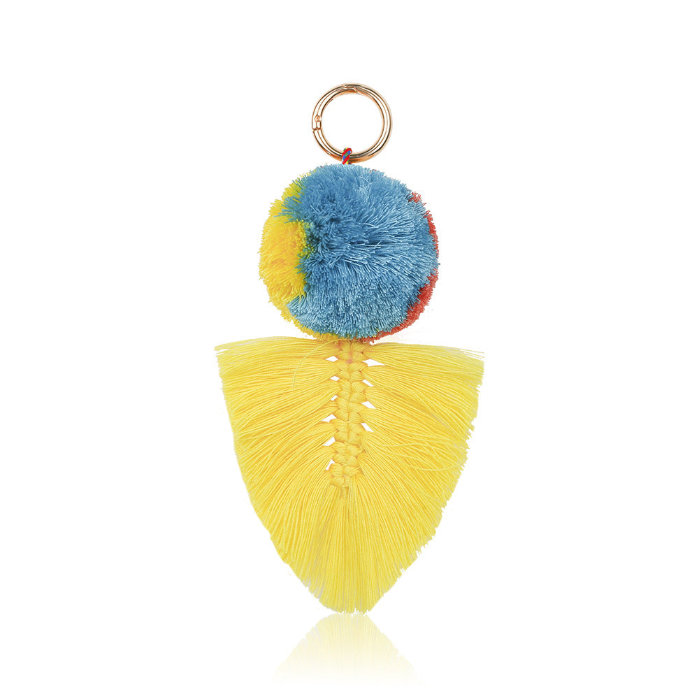 Wholesale Bohemian Tassel Pendant DIY Hand-woven Keychain