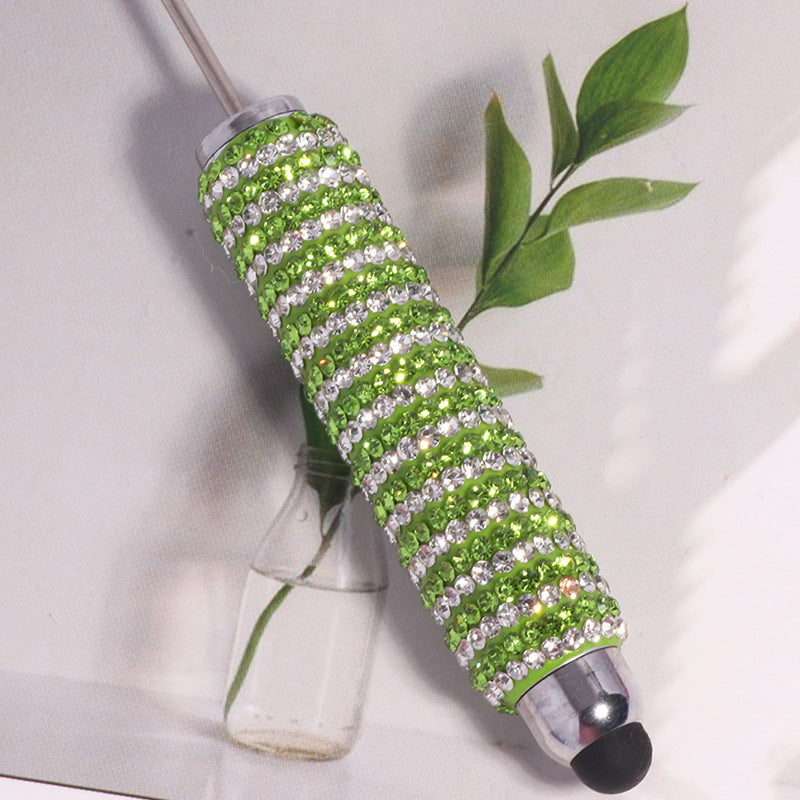 Wholesale beadable pens Full diamond color rhinestone beaded touch screen pen