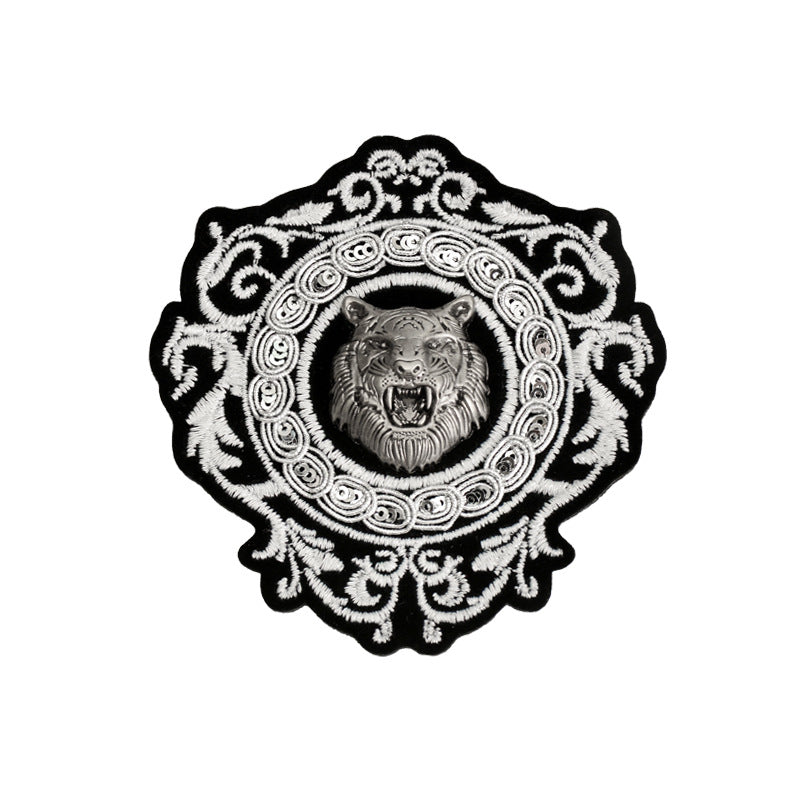 Wholesale Embroidered Metal Crown Badge Patch Pinless Clothing Accessory For Chic Everyday Wear