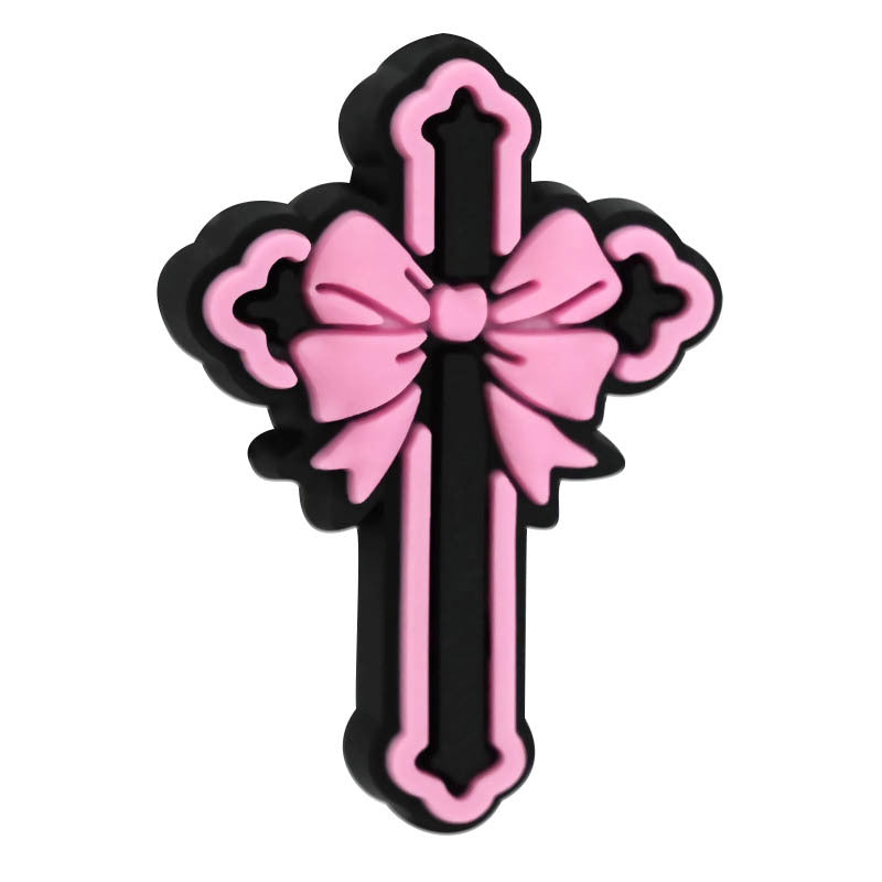 Wholesale Random 100pcs Colorful Bow Cross Focal Beads