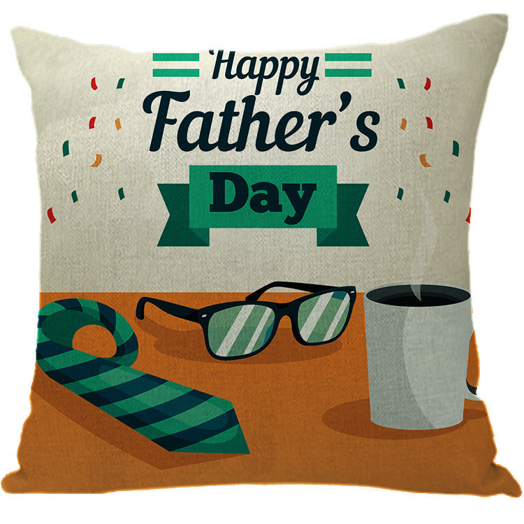 Wholesale Car Sofa Cushions Father's Day Hug Cotton Linen Pillowcases