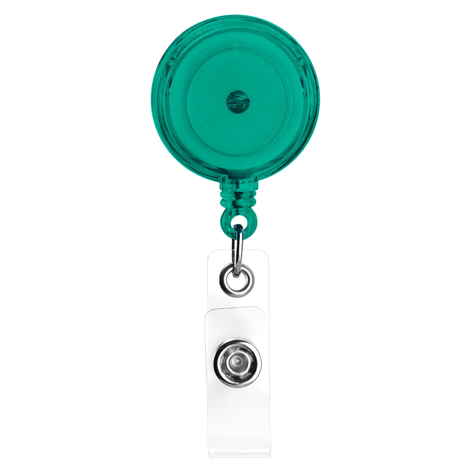 Wholesale Color Semi Transparent High Elasticity Badge Scroll with Retractable Plastic Keychain