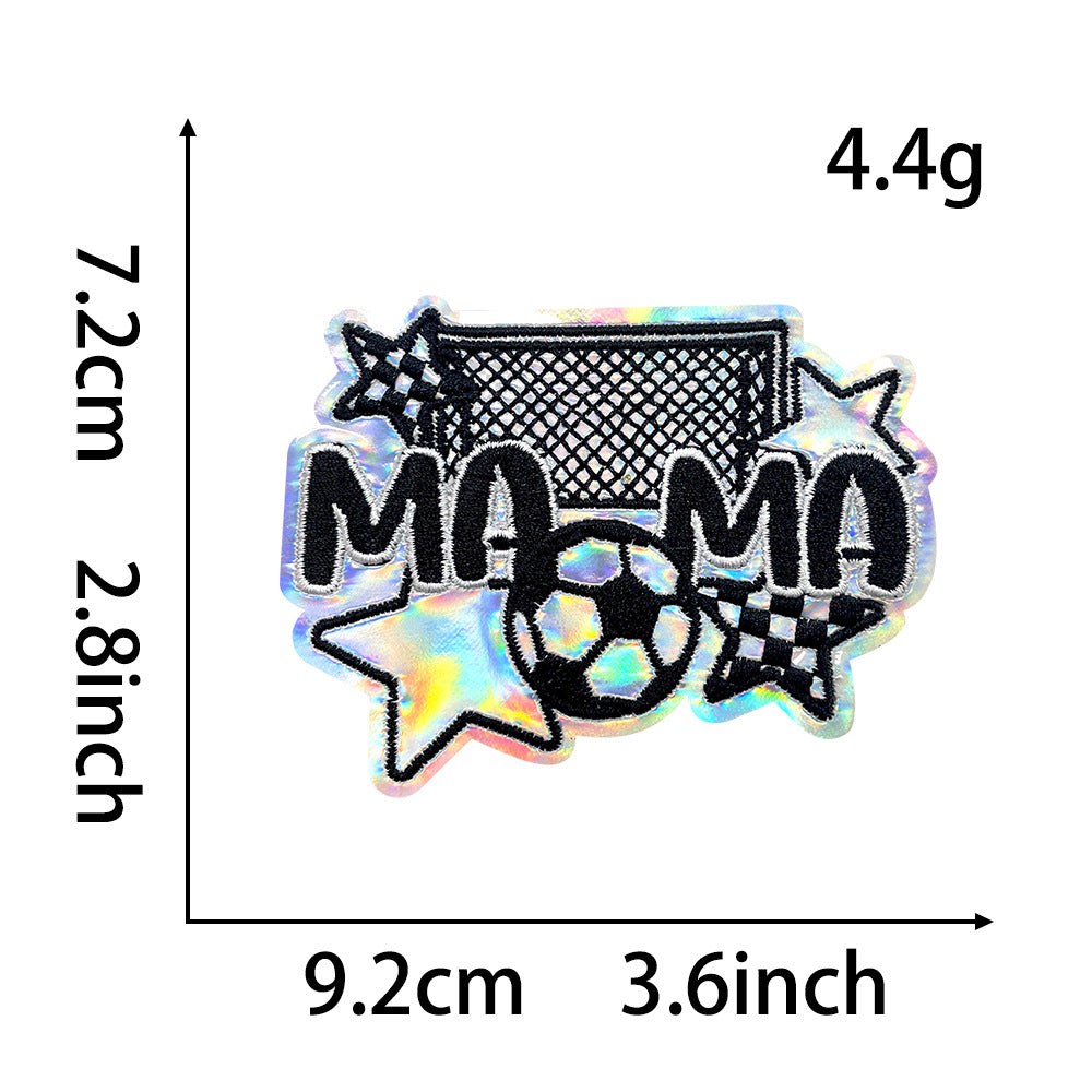 Wholesale Trendy Blue Ball Sequin Embroidered Patch With Bow Iron On Adhesive For Coats DIY Fashion Accessory Gift