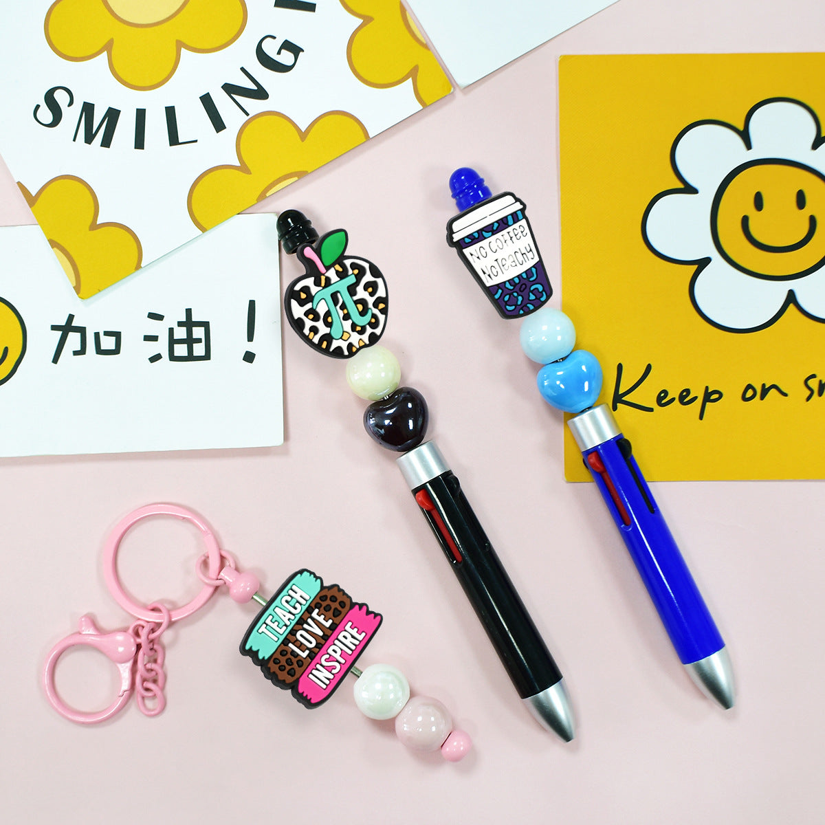 Wholesale Random 100pcs/pack  Back-to-School Series Student Stationery  Focal Beads