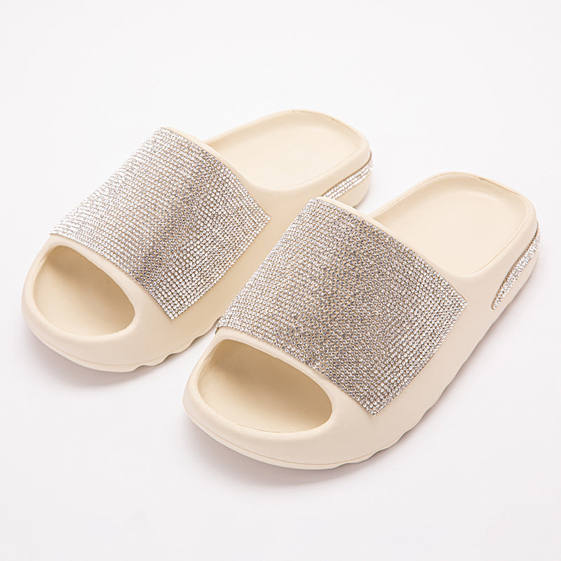 Wholesale American Independent Coconut Slippers with Diamonds