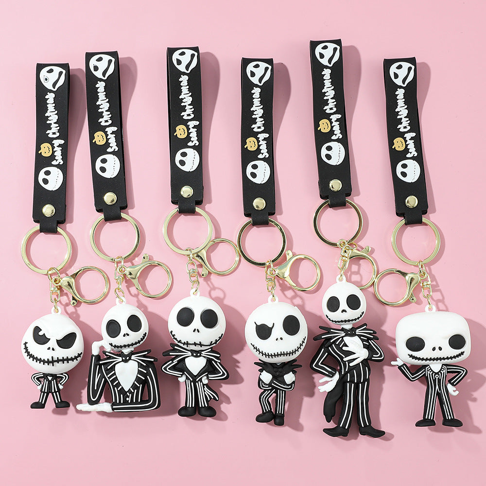 Wholesale PVC Keychain  Skull Design Cute Car Key Accessory Gift For Fans