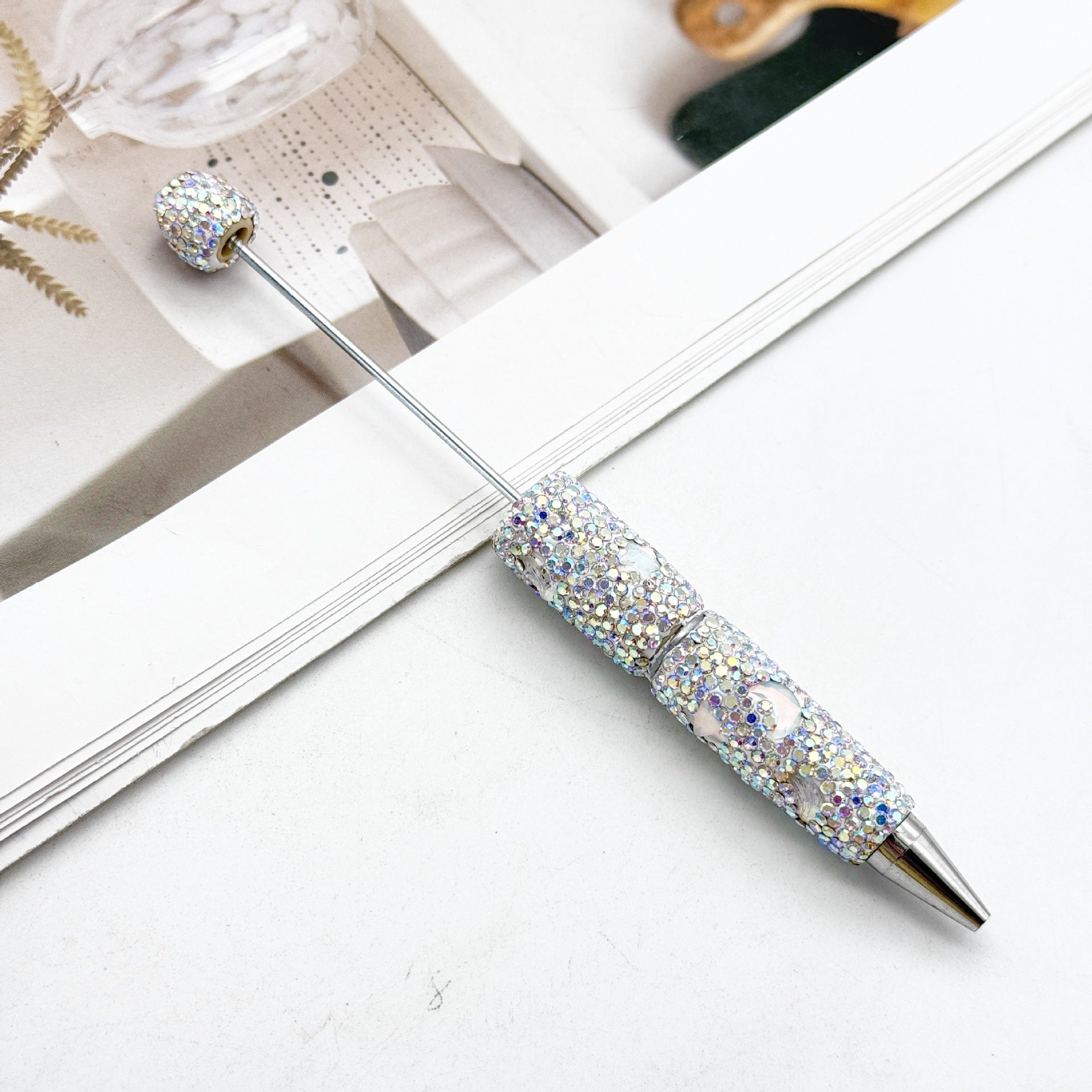 Wholesale DIY star moon mocha full diamond bead pen