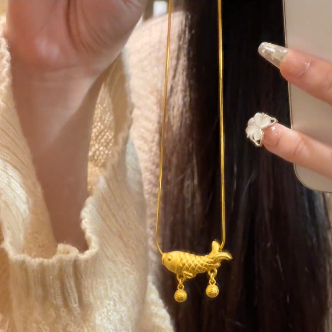 Wholesale Gold brushed waist tube octagonal titanium steel necklace