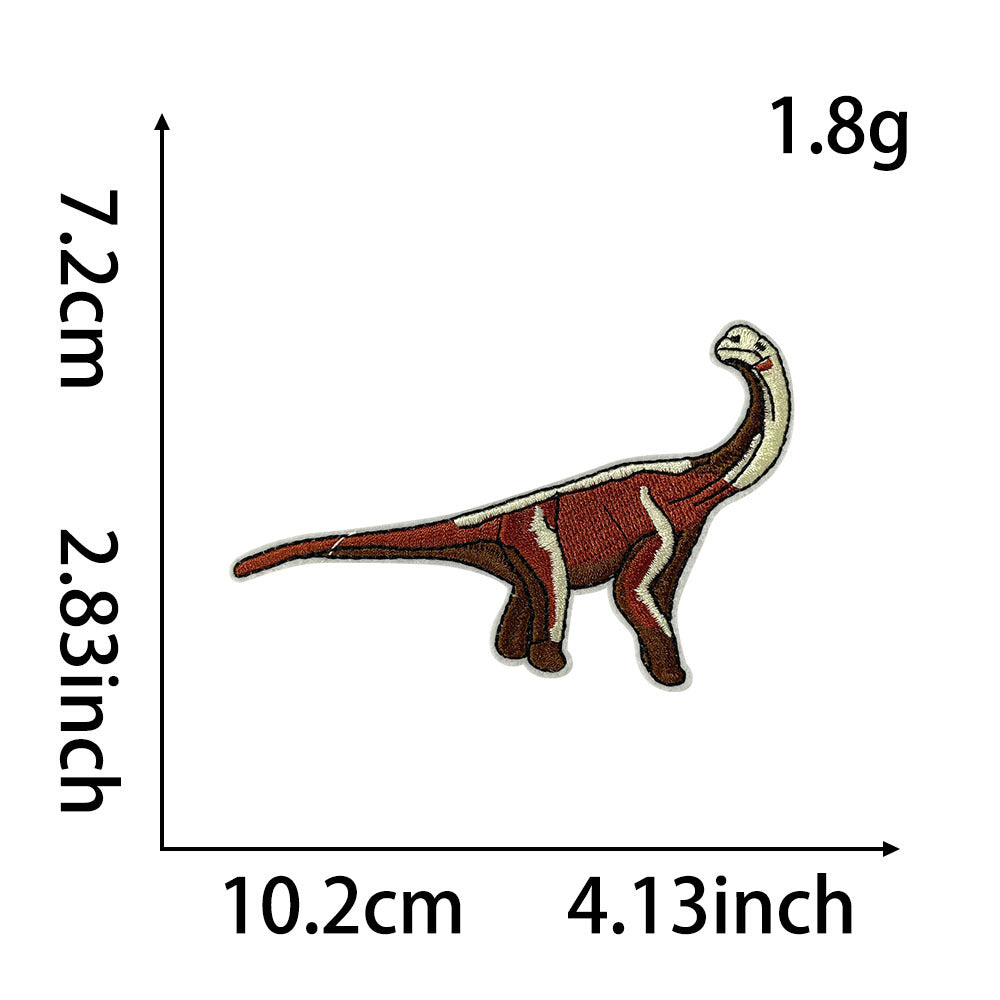 Wholesale Cartoon Dinosaur Decorative Embroidered Patches For Clothing DIY Iron On Craft Supply
