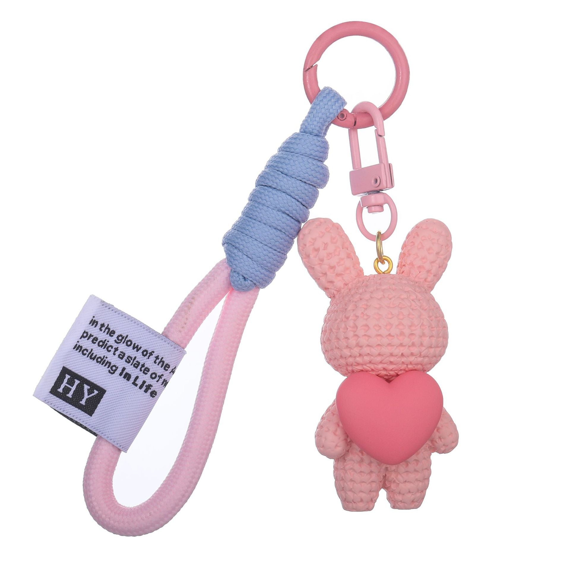 Wholesale Cartoon Resin Peach Heart Rabbit Keychains
