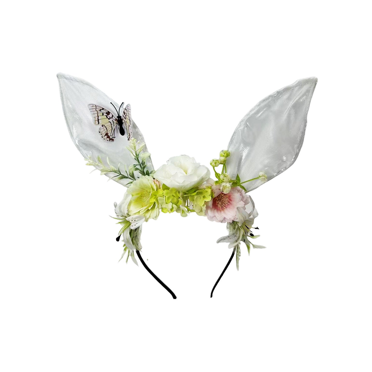 Wholesale 5pcs Flower Rabbit Ears Mesh Rabbit Easter Butterfly Headband