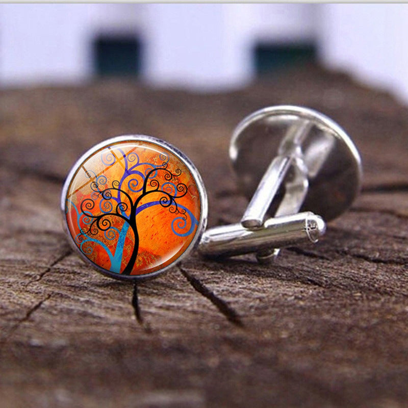 Wholesale Alloy Tree of Life Men's Cufflinks