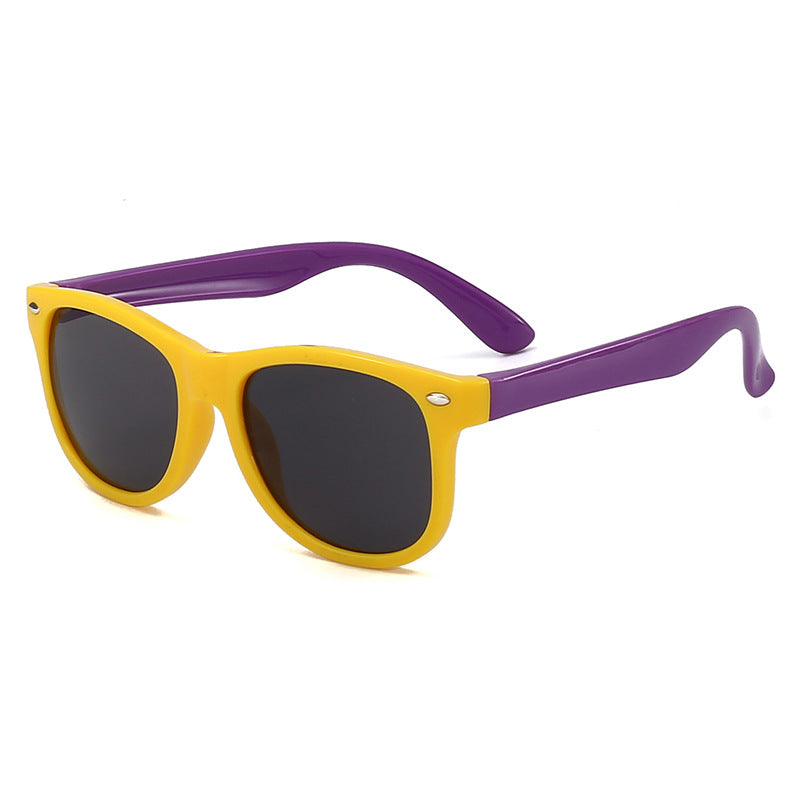 Wholesale Silicone colorblocked kid's Sunglasses