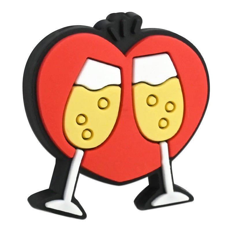 Wholesale Random 30pcs Valentine' s Day Series Love Cartoon Focal Beads