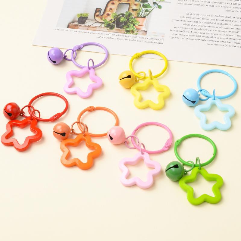 Wholesale 20pcs/pack colorful five-pointed star acrylic keychain pendants