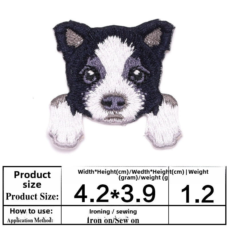 Wholesale Puppy Head Animal Embroidery Patch