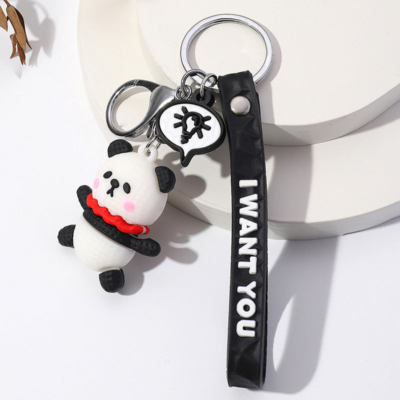 Wholesale Cartoon Wool Duck Dinosaur Doll Keychain