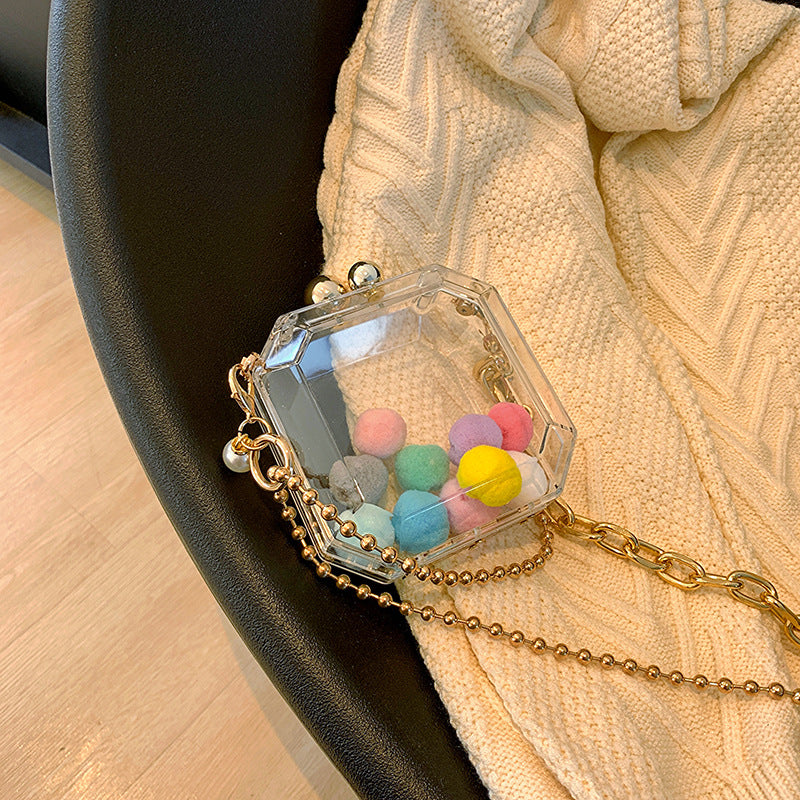 Mini bolso de hombro transparente de PVC al por mayor