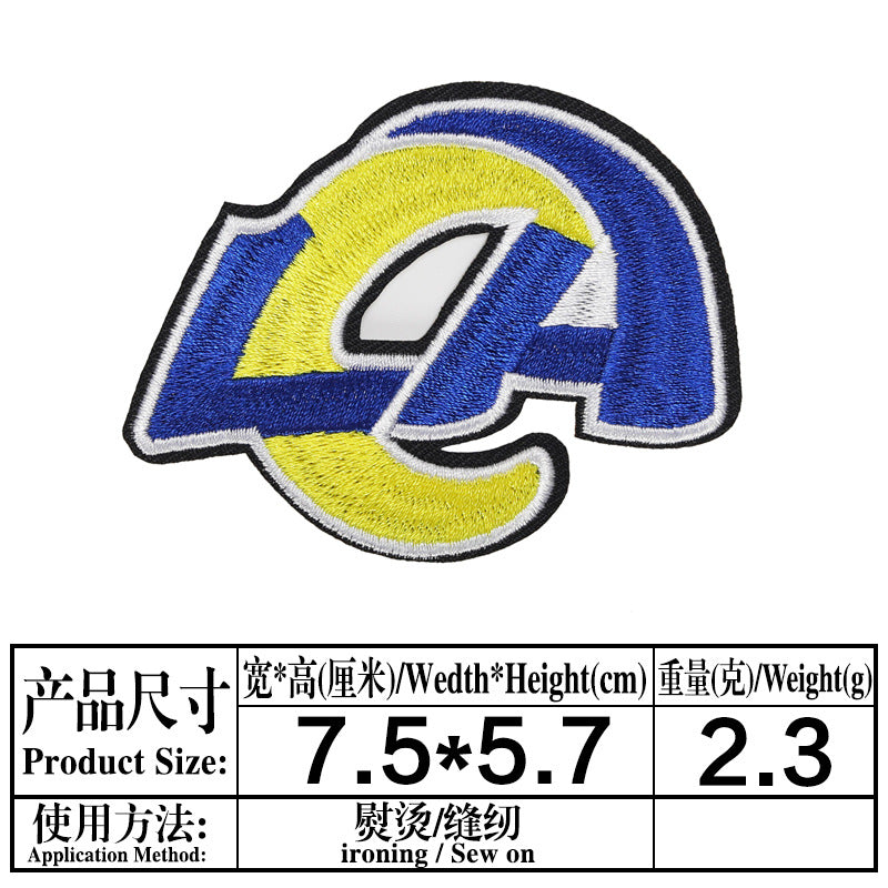 Wholesale Twill Fabric Embroidered Baseball Team Patches Set Of 16 Trendy et And Bag Accent OLY Exclusive