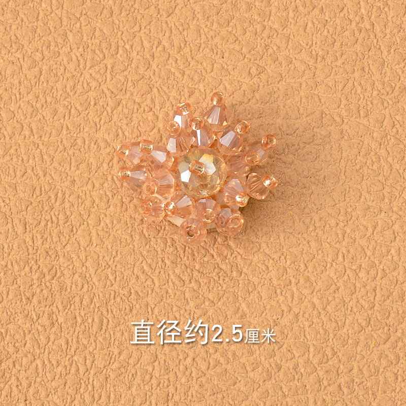 Wholesale DIY Handmade Beaded Crystal Flower Patch Hat Clothing Decoration