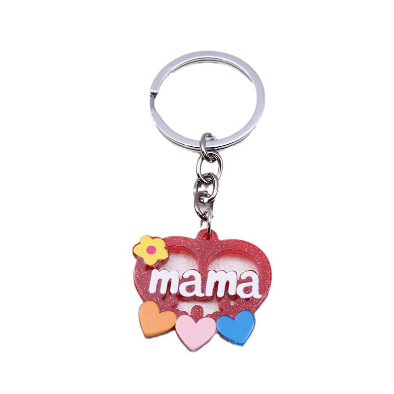 Wholesale Mother's Day Acrylic Printed Keychains