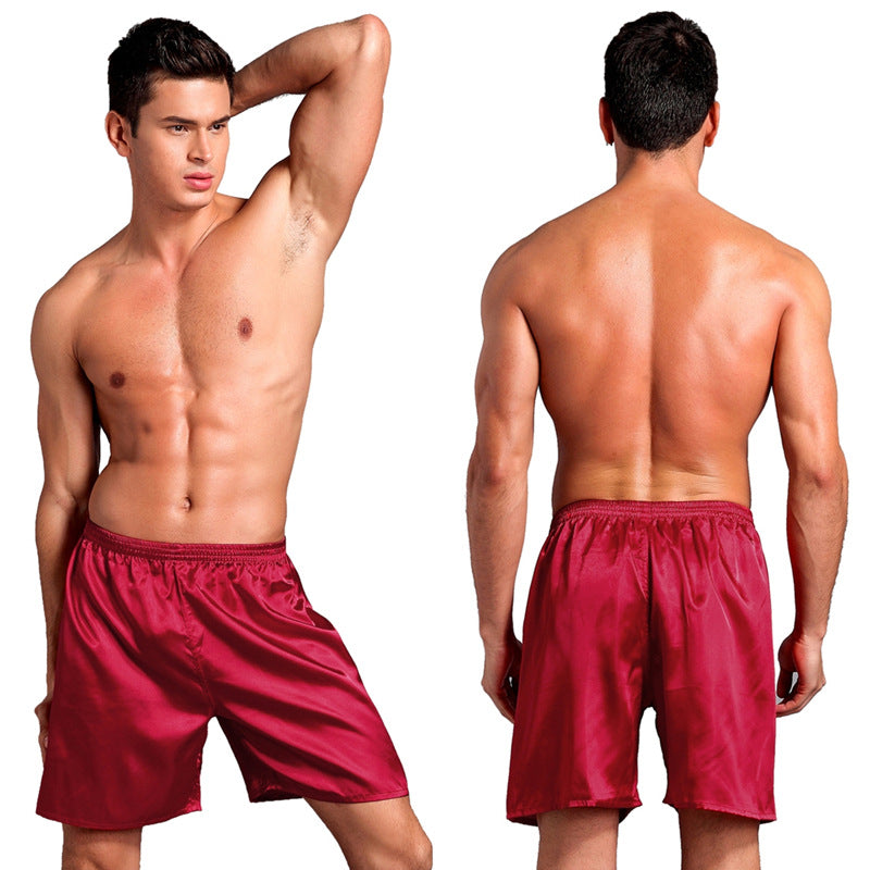 Wholesale Plus Size Glossy Solid Color Men's Pajama Pants