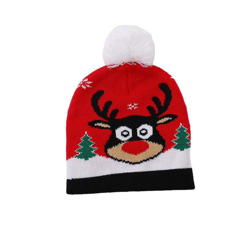 Wholesale Christmas Hats Children's Knitted Woolen Hats Colorful Knitted Hats Christmas Hats