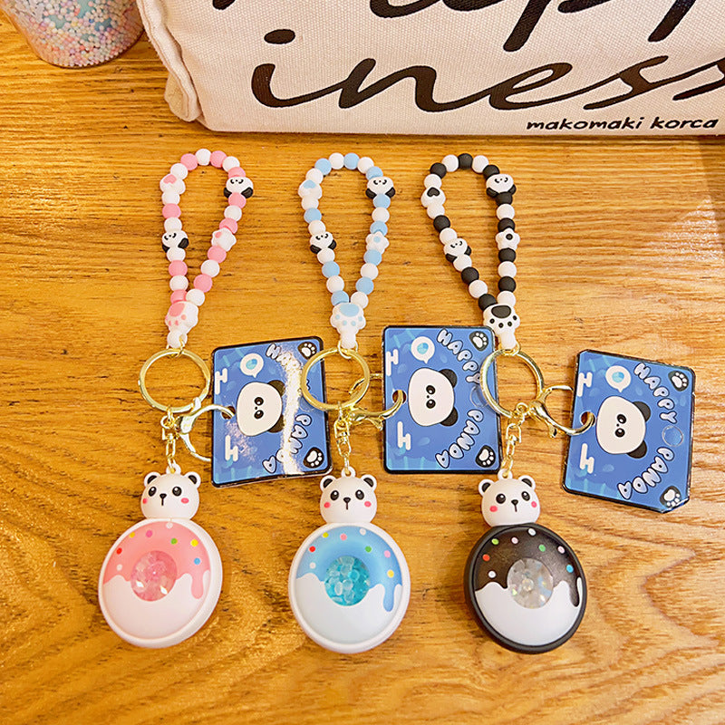 Wholesale Soft Adhesive Cute Panda Donut Fragrant Beads Keychain