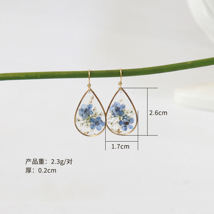 Wholesale 6 pcs dried flower earrings