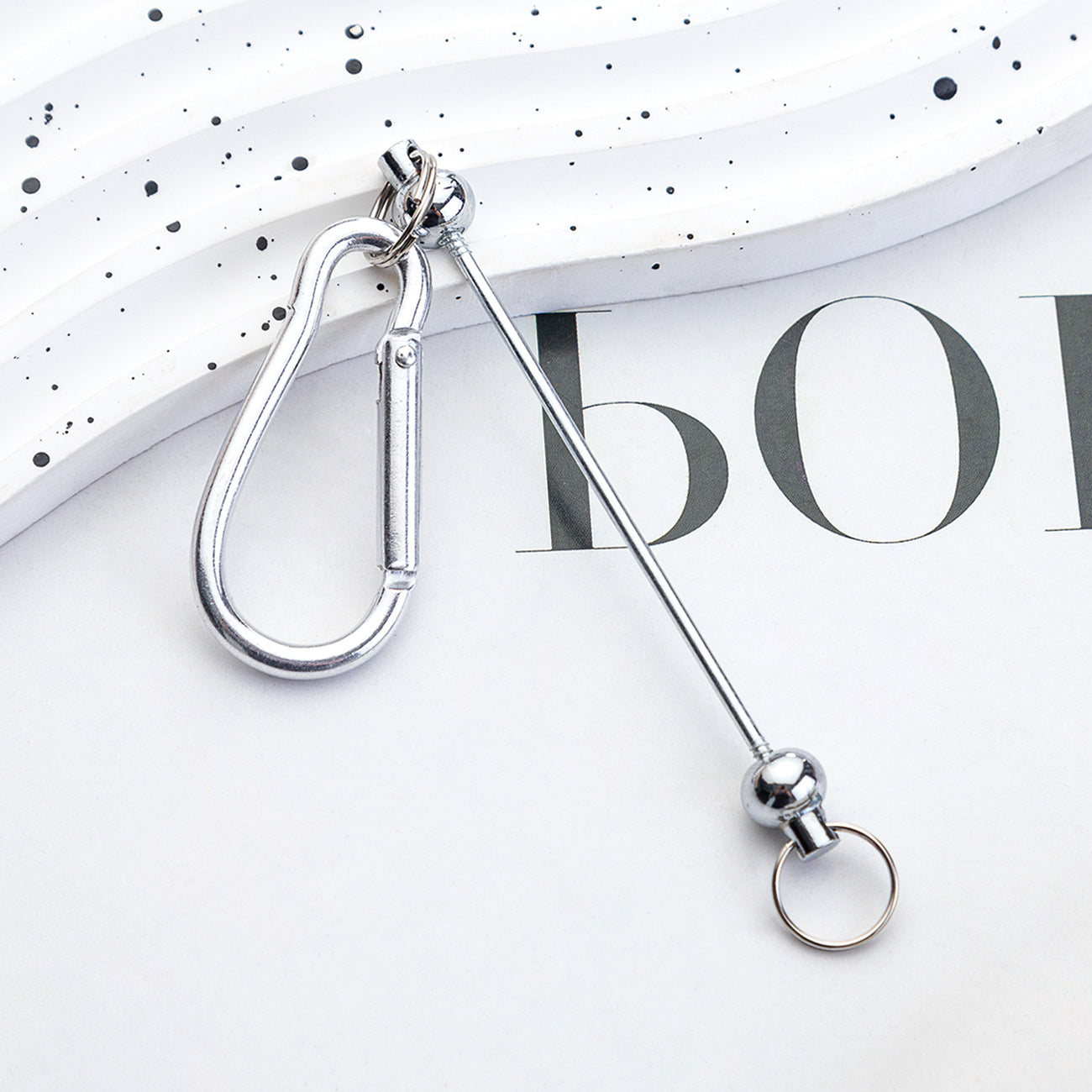 Wholesale Beadable Metal Hook Keychain