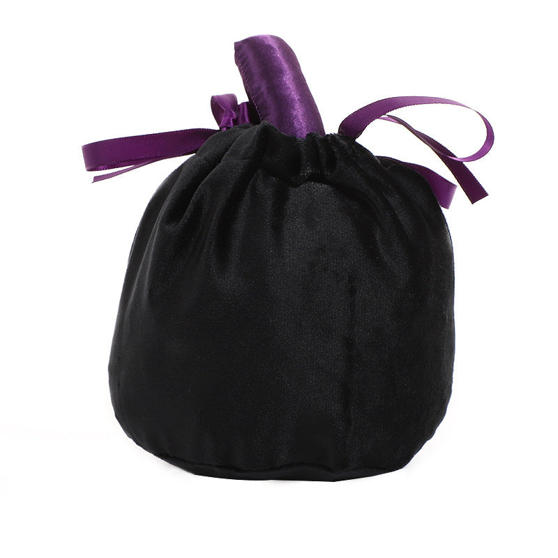 Wholesale Halloween Velvet Drawstring Pumpkin Candy Bag Pumpkin Bag Party Candy Bag Decorative Candy Bag Velvet Bag