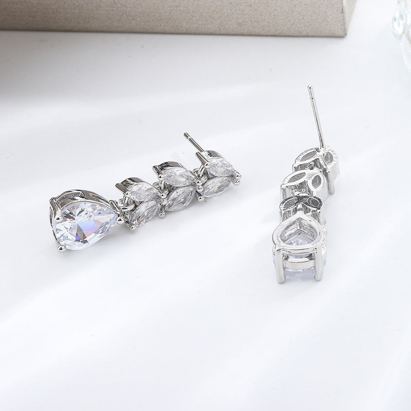 Wholesale Zircon Copper Earrings