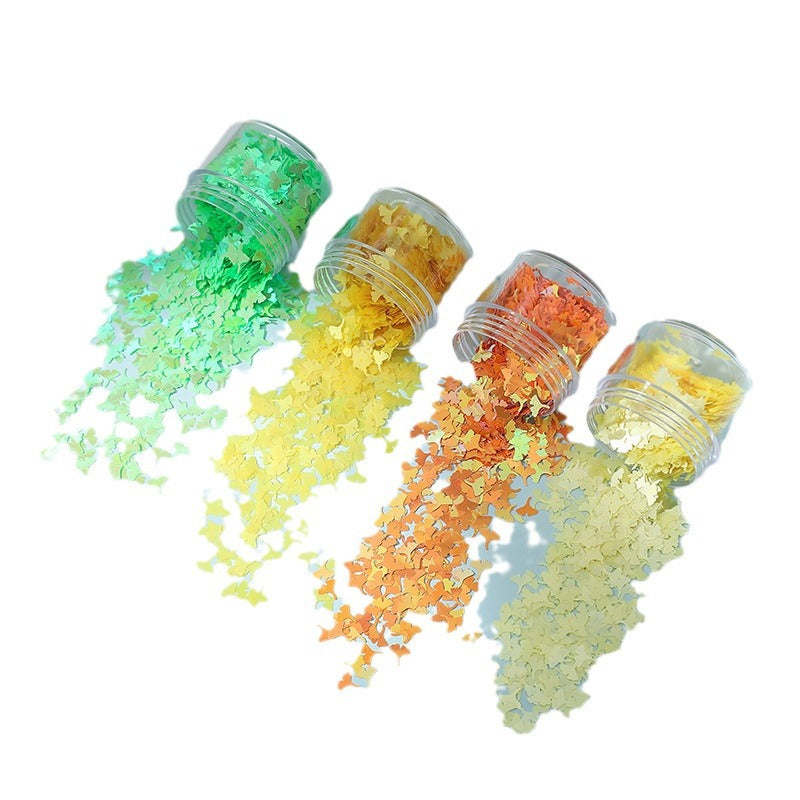 Wholesale Diy Glue Flow Hemp Ginkgo Leaf Sequins Special-shaped Leaf Glitter Glitter Nail Art Quicksand Decoration Making Materials