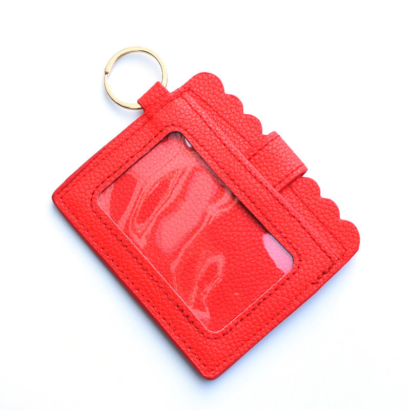 Wholesale Colored PU Leather Bank Card Bag, Fashionable and Creative Student Bus Card Holder Clip