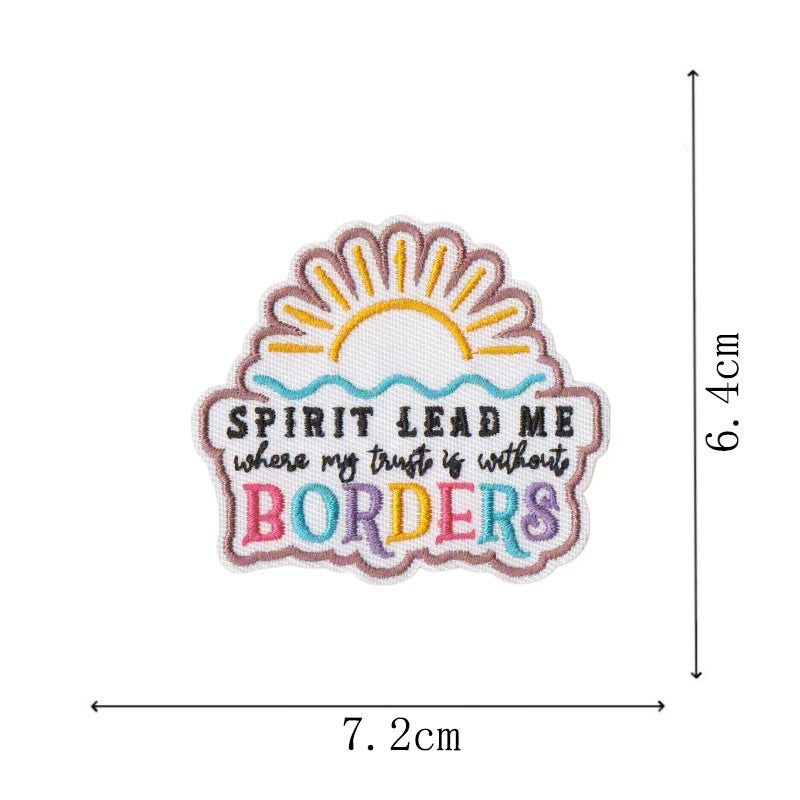 Wholesale Chic Embroidered Patches 16 Pcs Bible Verse Iron On Applique For et Clothing Decoration Resale Gift