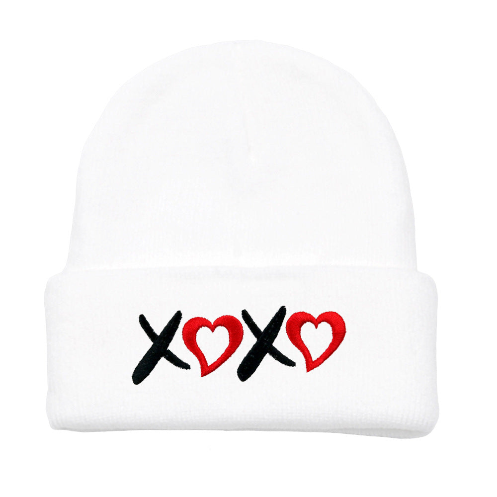 Wholesale Valentine's Day XOXO Acrylic Knitted Woolen Hats