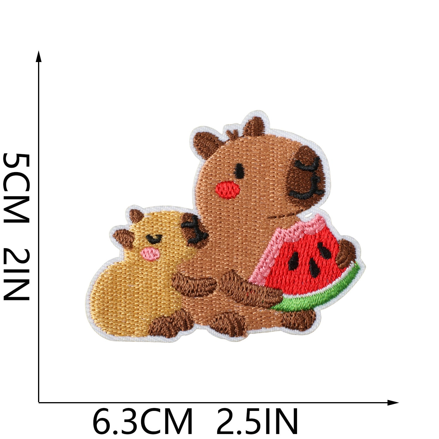 Wholesale Cute Capybara Cartoon Sun Embroidery Patch Iron On Decorative Accent For Clothing Bags DIY Gift Resale