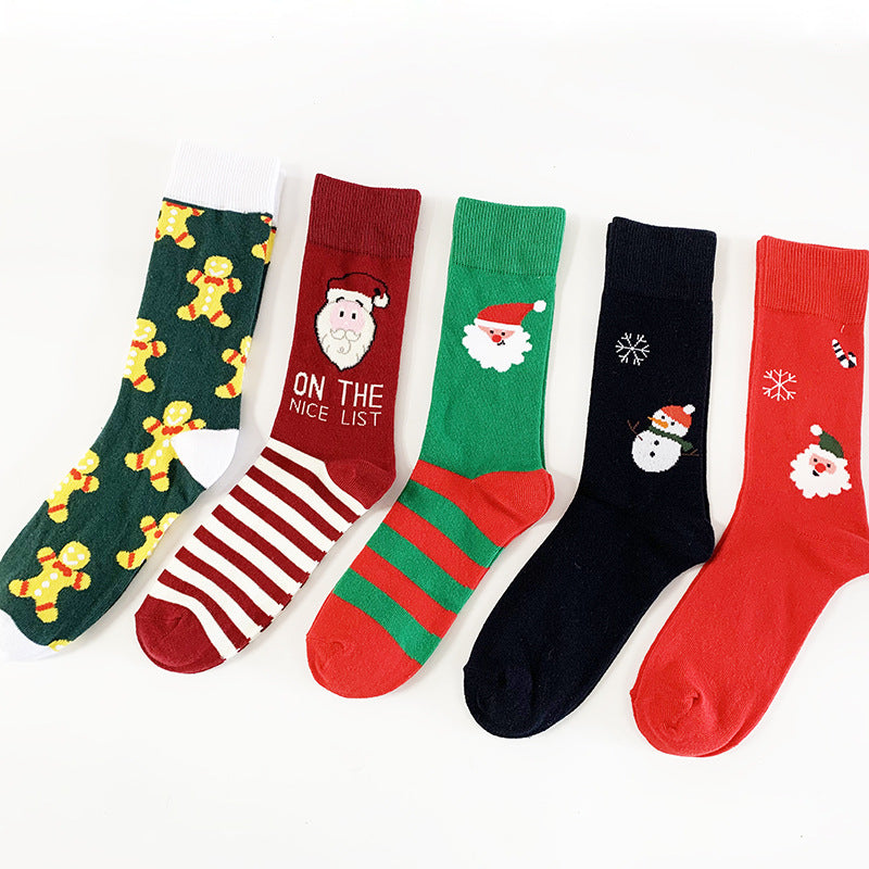 Wholesale Santa Claus Gingerbread Man Striped Cartoon Stockings