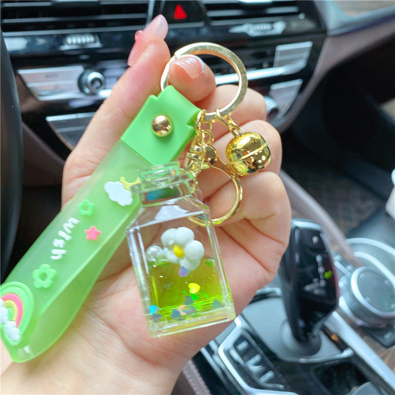 Wholesale Sunflower Floating Bottle Keychains