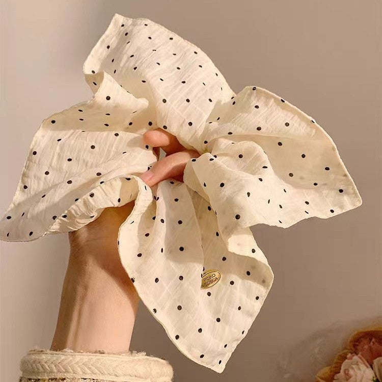 Wholesale Fabric Square  With Openwork Lace Hair  Scrunchie